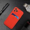 Xiaomi Redmi 9, Szilikon tok, kártyatartóval, Wooze Card Slot, piros