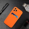 Xiaomi Redmi 9A / 9AT / 9i, Szilikon tok, kártyatartóval, Wooze Card Slot, narancssárga