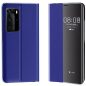 Huawei P40, Oldalra nyíló tok, stand, Wooze Silver Line, sötétkék