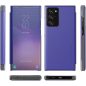 Huawei Honor 30, Oldalra nyíló tok, stand, hívás mutatóval, kevlár minta, Wooze Smart View Cover Carbon, kék