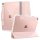 Apple iPad Air (2020 / 2022) / iPad Air 11 (2024 / 2025), mappa tok, légpárnás sarok, közepesen ütésálló, Apple Pencil tartóval, Smart Case, Spigen Ultra Hybrid Pro, átlátszó/vörösarany