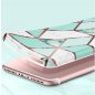 Apple iPhone 13 Pro Max, Szilikon tok, sokszöges márvány minta, Wooze Geometric Marble, színes/zöld