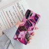 Apple iPhone 6 / 6S, Szilikon tok, sokszöges márvány minta, Wooze Geometric Marble, színes/lila