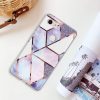 Samsung Galaxy A21s SM-A217F, Szilikon tok, sokszöges márvány minta, Wooze Geometric Marble, színes/kék