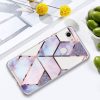 Samsung Galaxy A21s SM-A217F, Szilikon tok, sokszöges márvány minta, Wooze Geometric Marble, színes/kék