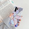 Samsung Galaxy A51 5G SM-A516F, Szilikon tok, sokszöges márvány minta, Wooze Geometric Marble, színes/kék