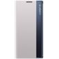 Samsung Galaxy M52 5G SM-M526B, Oldalra nyíló tok, stand, hívás mutatóval, vékony csíkban, Wooze Look Inside, ezüst