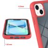 Realme C21Y / C25Y, Szilikon hátlap és műanyag előlapi tok, elő- és hátlapi üveggel, közepsen ütésálló, Wooze Power Case, fekete/piros