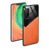 Xiaomi Poco X3 GT, Szilikon tok, bőr és plexi hátlap, közepesen ütésálló, mágneses tartóval kompatibilis, Wooze Texture, narancssárga