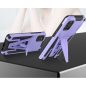 Samsung Galaxy A11 / M11 SM-A115F / M115F, Műanyag hátlap védőtok szilikon belső, közepesen ütésálló, kitámasztóval, Wooze Supportive Care, lila