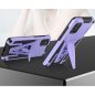 Samsung Galaxy A73 5G SM-A736B, Műanyag hátlap védőtok szilikon belső, közepesen ütésálló, kitámasztóval, Wooze Supportive Care, lila