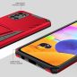 Motorola Moto G 5G, Műanyag hátlap védőtok szilikon belső, közepesen ütésálló, kitámasztóval, Wooze Supportive Care, piros