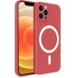 Apple iPhone 14 Pro, Szilikon tok, mágnes gyűrűvel, MagSafe töltővel kompatibilis, Wooze Magsafe Case, rózsaszín