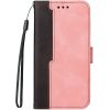 Apple iPhone 12 / 12 Pro, Oldalra nyíló tok, stand, kártyatartóval, kézpánttal, Wooze Colour Wallet, rózsaszín