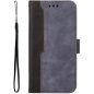 Apple iPhone 12 / 12 Pro, Oldalra nyíló tok, stand, kártyatartóval, kézpánttal, Wooze Colour Wallet, szürke