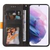 Samsung Galaxy A12 / A12 Nacho / M12 SM-A125F / A127F / M127F, Oldalra nyíló tok, stand, kártyatartóval, kézpánttal, Wooze Colour Wallet, narancssárga