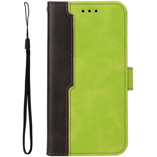 Samsung Galaxy A13 5G / A04s SM-A136U / A047F, Oldalra nyíló tok, stand, kártyatartóval, kézpánttal, Wooze Colour Wallet, zöld