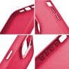 Apple iPhone 7 / 8 / SE (2020) / SE (2022), Szilikon tok, közepesen ütésálló, fémhatású kamera keret, Frame Case, magenta