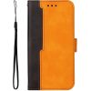 Xiaomi Redmi Note 12 4G, Oldalra nyíló tok, stand, kártyatartóval, kézpánttal, Wooze Colour Wallet, narancssárga