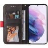 Huawei Nova Y61, Oldalra nyíló tok, stand, kártyatartóval, kézpánttal, Wooze Colour Wallet, piros