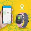 Bluetooth okosóra, Gyerekeknek, Érintő kijelző, aktivitás mérő, GPS lokátor, Forever Call Me 2, rózsaszín