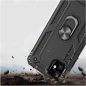 Apple iPhone 15 Plus, Műanyag hátlap védőtok, közepesen ütésálló, szilikon belső, telefontartó gyűrű, Defender, zöld