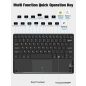 Samsung Galaxy Tab S9 Plus 12.4 / Tab S10 Plus 12.4 SM-X810 / X816B / X820 / X826B, Bluetooth billentyűzetes, mappa tok, Touch Pad, mágneses rögzítés, Wooze Simple Touch, fekete