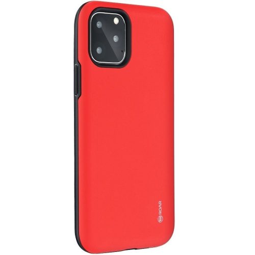 Xiaomi Redmi 8A, Szilikon tok, műanyag kerettel, közepesen ütésálló, Roar Rico Armor, piros