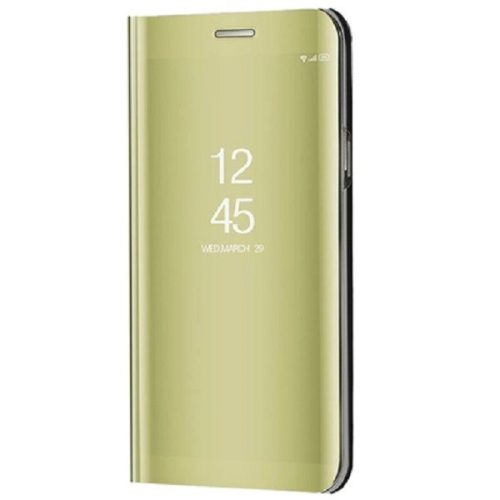 Samsung Galaxy A42 5G / M42 5G SM-A426B / M426B, Oldalra nyíló tok, hívás mutatóval, Smart View Cover, arany (utángyártott)