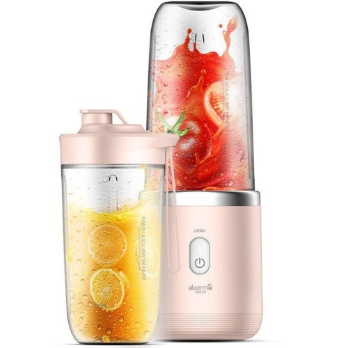 Turmixgép, vezeték nélküli, 140 W teljesítmény, 400 ml-es, hordozható, tölthető, Deerma NU05, vörösarany