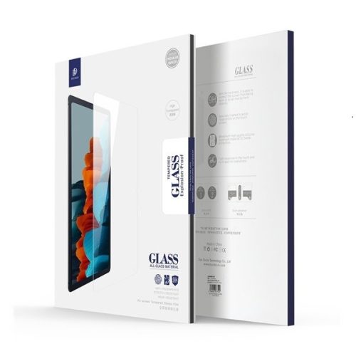 Samsung Galaxy Tab S7 11.0 / Tab S8 11.0 / Tab S9 11.0, Kijelzővédő fólia, ütésálló fólia (az íves részre is!), Tempered Glass (edzett üveg), 3D Full Cover, Dux Ducis, Clear