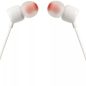 Vezetékes sztereó fülhallgató, 3.5 mm, mikrofon, funkció gomb, JBL T110, fehér, gyári