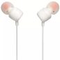 Vezetékes sztereó fülhallgató, 3.5 mm, mikrofon, funkció gomb, JBL T110, fehér, gyári