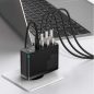 Hálózati töltő adapter, 100W, 2 x USB aljzat, 2 x USB Type-C aljzat, gyorstöltés, PD, GaN2, Baseus GaN2 Pro, fekete