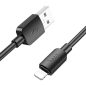 USB töltő- és adatkábel, Lightning, 100 cm, 2400mA, gyorstöltés, PD, Hoco X96 Hyper, fekete