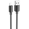 USB töltő- és adatkábel, Lightning, 100 cm, 2400mA, gyorstöltés, PD, Hoco X96 Hyper, fekete