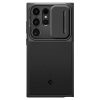 Samsung Galaxy S24 Ultra SM-S928, Szilikon tok, közepesen ütésálló, kamera védelem, Spigen Optik Armor, fekete