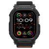 Apple Watch Ultra 1-2 (49 mm), textíl pótszíj, szilikon keret, közepesen ütésálló, Spigen Lite Fite Pro, fekete