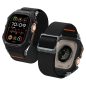 Apple Watch Ultra 1-2 (49 mm), textíl pótszíj, szilikon keret, közepesen ütésálló, Spigen Lite Fite Pro, fekete