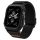 Apple Watch 4-6, SE, SE (2022) (44 mm) / Watch 7-9 (45 mm), textíl pótszíj, szilikon keret, közepesen ütésálló, Spigen Lite Fite Pro, fekete