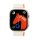 Apple Watch 4-6, SE, SE (2022) (42 / 44 mm) / Watch 7-9 (45 mm) / Watch 10 (46 mm) / Watch Ultra 1-2 (49 mm), szilikon pótszíj, mágneses zár, kétszínű, 3D minta, Hoco AS102, fehér/narancssárga