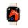 Apple Watch 4-6, SE, SE (2022) (38 / 40 mm) / Watch 7-9 (41 mm) / Watch 10 (42 mm), szilikon pótszíj, mágneses zár, kétszínű, 3D minta, Hoco AS102, fehér/narancssárga