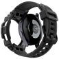 Samsung Galaxy Watch 7 (40 mm) SM-L300 / L305, Szilikon védőkeret, ütésálló, szíjjal, Spigen Rugged Armor Pro, fekete