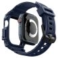 Apple Watch 10 (46 mm), Szilikon védőkeret, ütésálló, szíjjal, Spigen Rugged Armor Pro, sötétkék