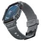 Apple Watch 10 (46 mm), Szilikon védőkeret, ütésálló, szíjjal, Spigen Rugged Armor Pro, sötétszürke