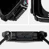 Apple Watch 10 (42 mm), Szilikon védőkeret, ütésálló, szíj nélkül, Spigen Rugged Armor, fekete