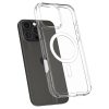 Apple iPhone 16 Pro, Műanyag hátlap védőtok + szilikon keret, Magsafe töltővel kompatibilis, érintő funkciós gombfedéllel, Spigen Ultra Hybrid "T" Mag, átlátszó/fehér