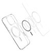 Apple iPhone 16 Pro, Műanyag hátlap védőtok + szilikon keret, Magsafe töltővel kompatibilis, érintő funkciós gombfedéllel, Spigen Ultra Hybrid "T" Mag, átlátszó/fehér