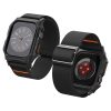 Apple Watch 10 (46 mm), textíl pótszíj, szilikon keret, közepesen ütésálló, Spigen Lite Fite Pro, fekete