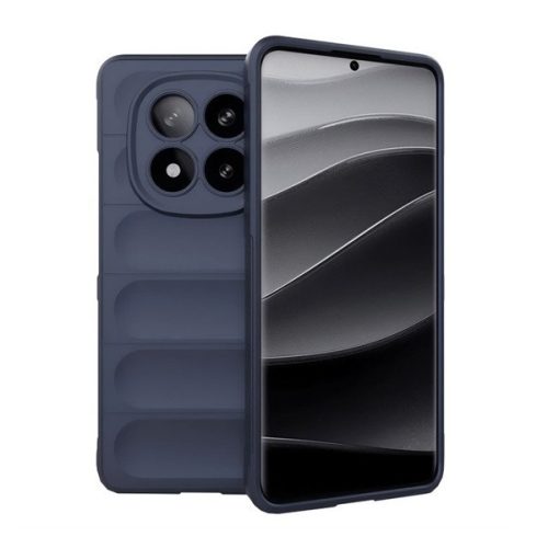 Xiaomi Redmi Note 14 Pro Plus 5G (Global), Szilikon tok, közepesen ütésálló, 3D minta, sötétkék